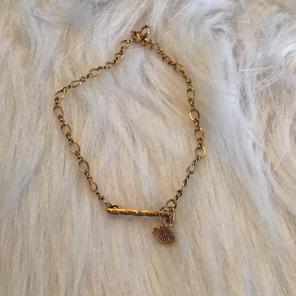 Harley Davidson charm gold bracelet
